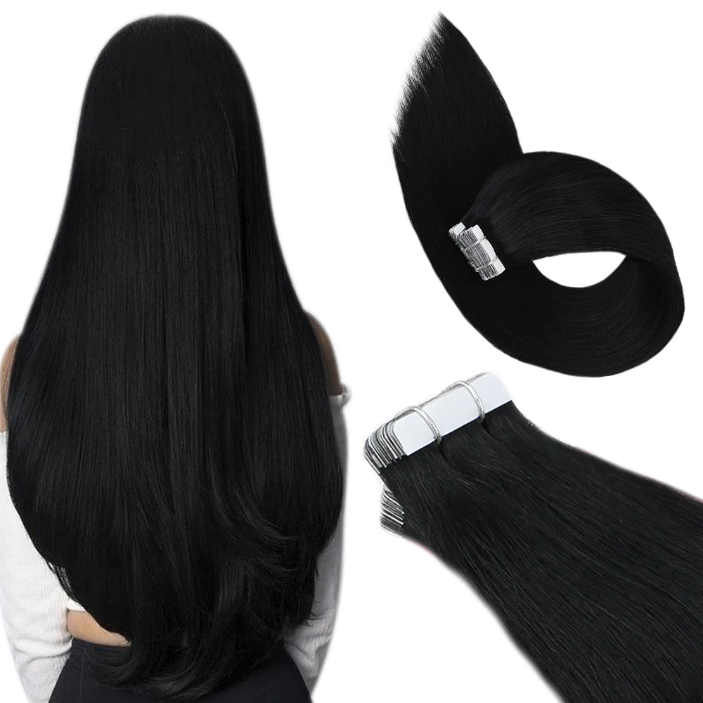 Ugeat Tape In Hair Extensions Brazilian Remy Hair 20P/40P