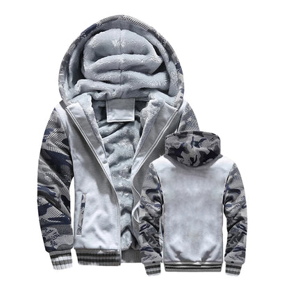 Men's Thick Fleece Hooded Winter Jacket