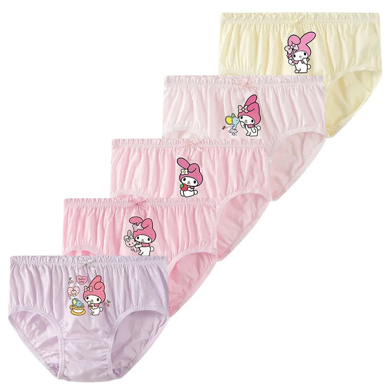 Cotton Girls Briefs with Cartoon Characters