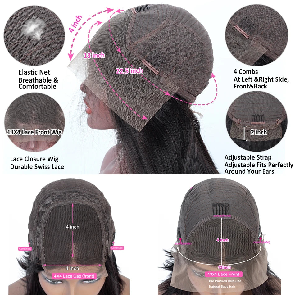 Kinky Curly 13x6 Lace Front Wig Human Hair Transparent Lace