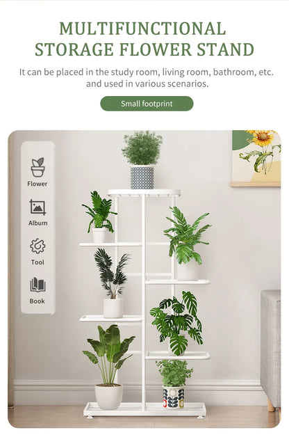 Iron Plant Stand Organizer with 6 Layers for Flowers
