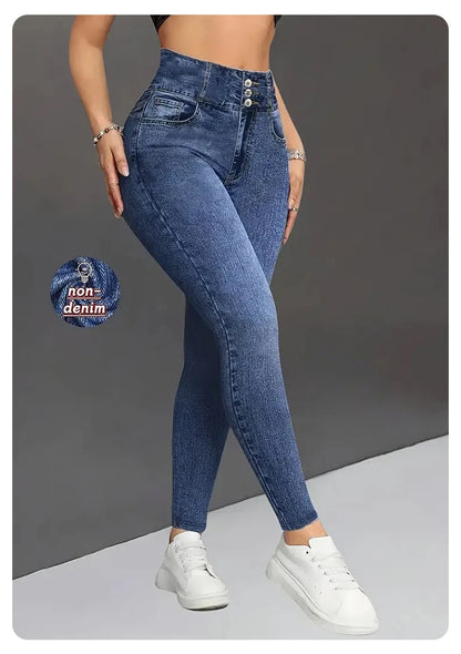 Women's Ankle-Length Elastic Leggings for Casual Wear