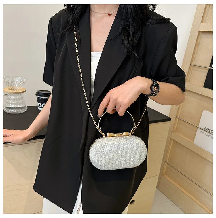 Luxury Sequined Hand-held Dinner Bag for Weddings