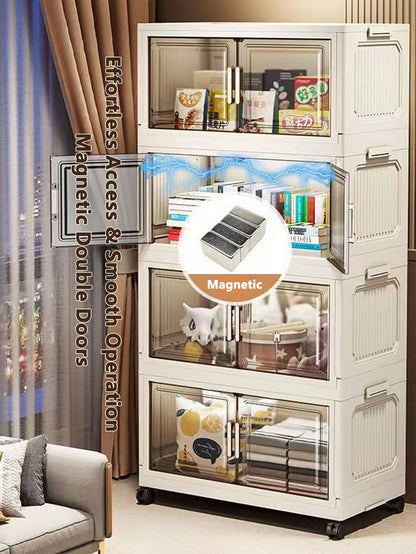 Large Capacity Plastic Folding Storage Cabinet