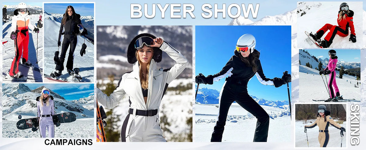 Gsou Women's Winter Snow Jumpsuit Waterproof Ski Suit