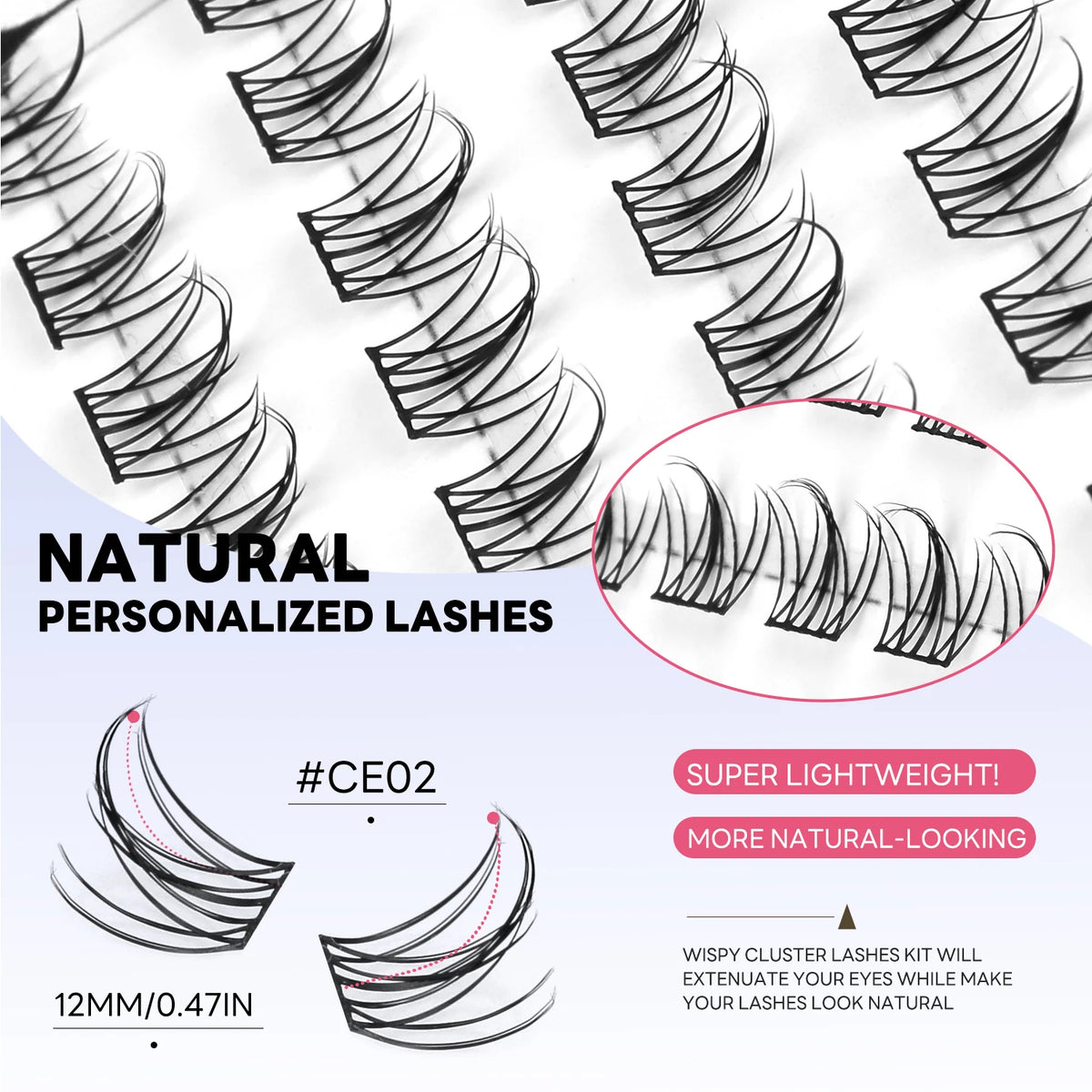 GROINNEYA C-Curl Cluster Eyelashes