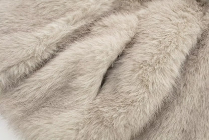 Cropped Faux Fur Jacket Coat for Women
