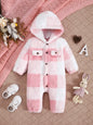 Plaid Hooded Romper for Baby Boys and Girls
