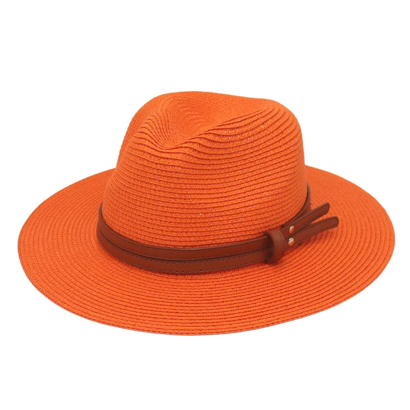 Straw Panama Sun Hat for Women Beach Leisure