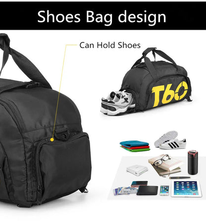 Waterproof Nylon Gym Bag for Fitness and Travel