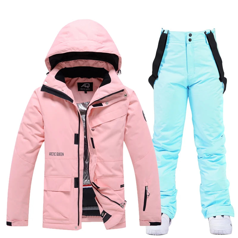 Unisex Winter Snow Ski Suit Jacket and Pants Set