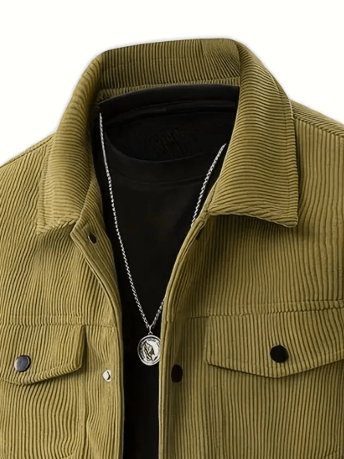 Autumn Corduroy Jacket for Men in Casual Style