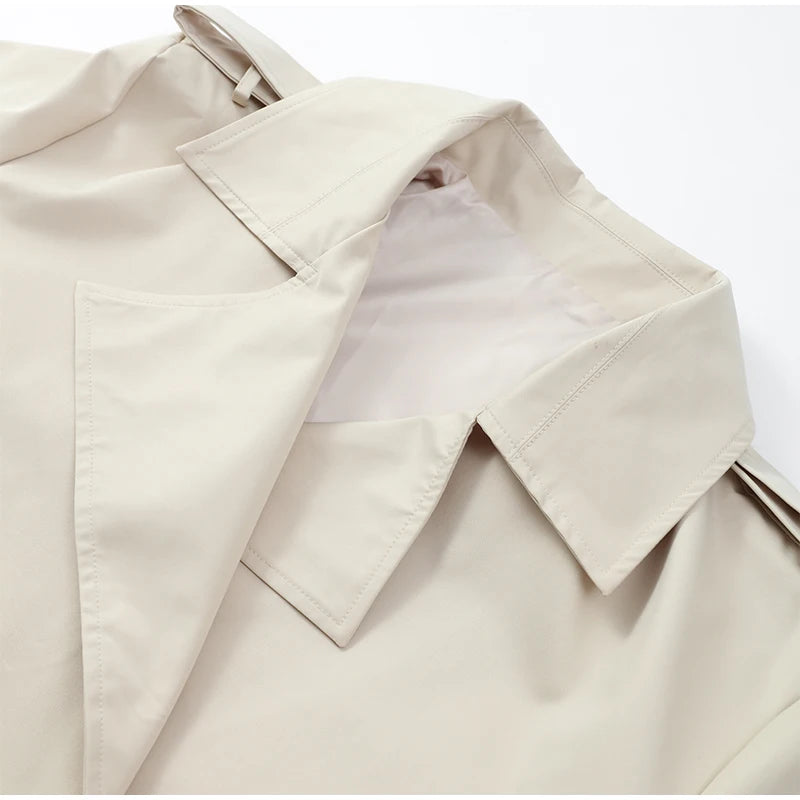 Women's Windproof Trench Coat Loose Fit Overcoat