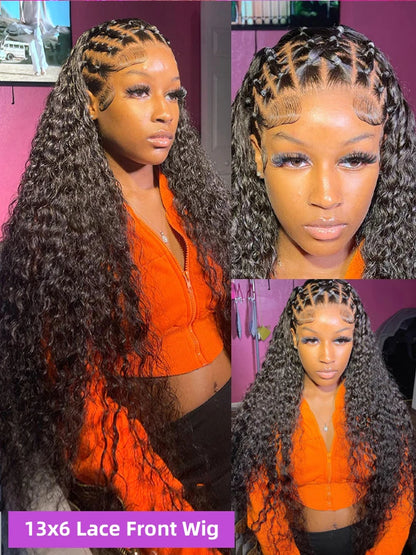 200% Real Density Deep Wave Lace Frontal Wig 30 Inch Human Hair