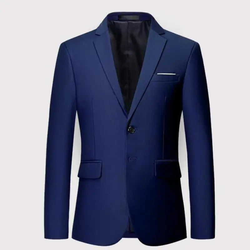 Men's White Formal Suit Jacket with Long Sleeves