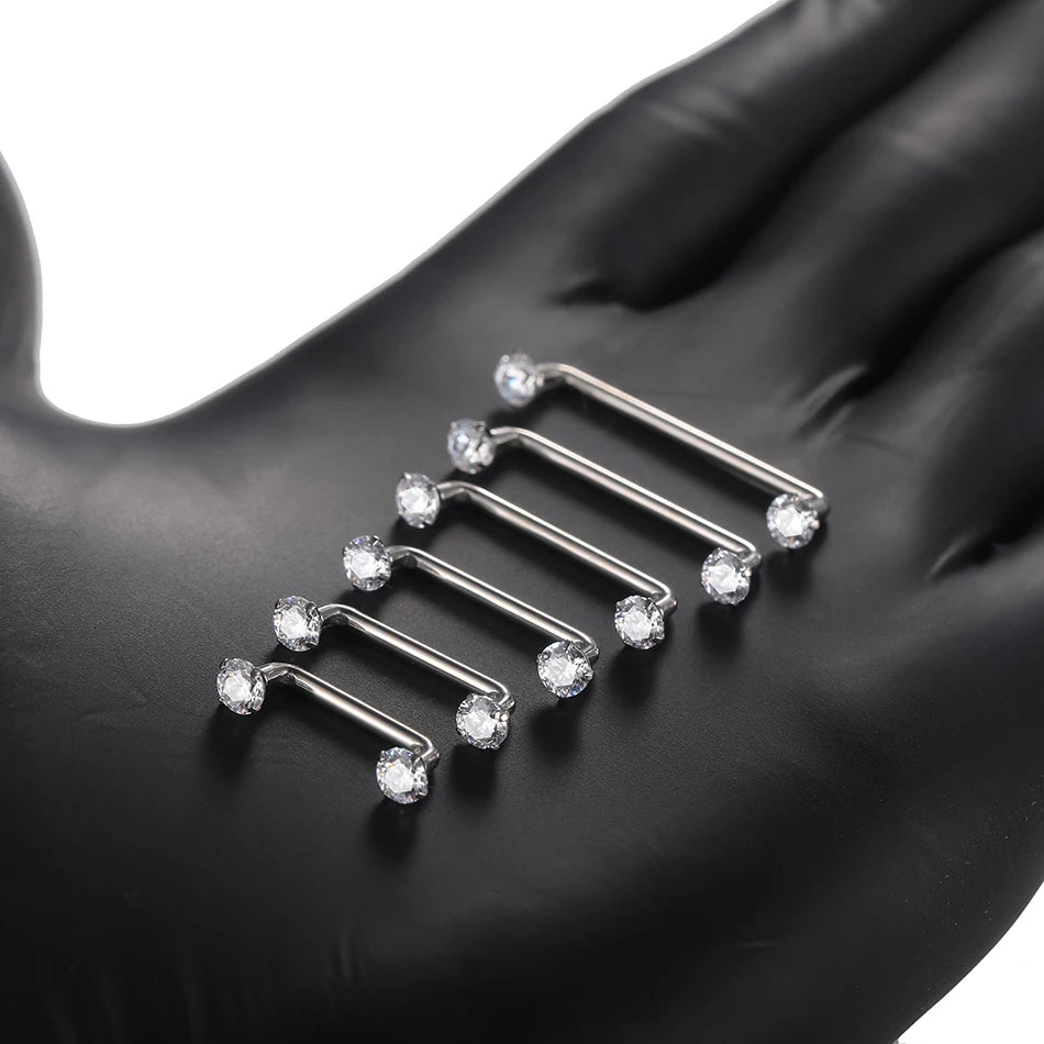 Titanium CZ Crystal Surface Piercings 12mm-25mm