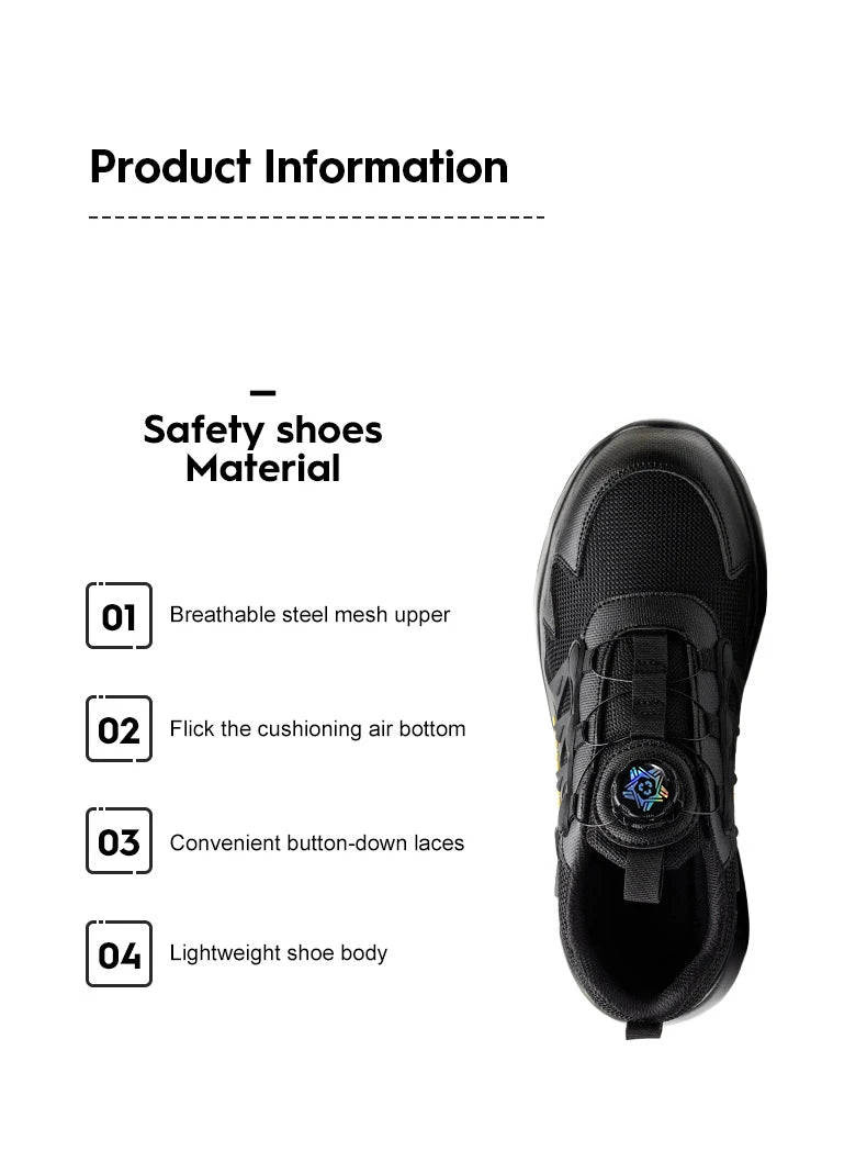 Men's Steel Toe Safety Shoes with Air Cushion