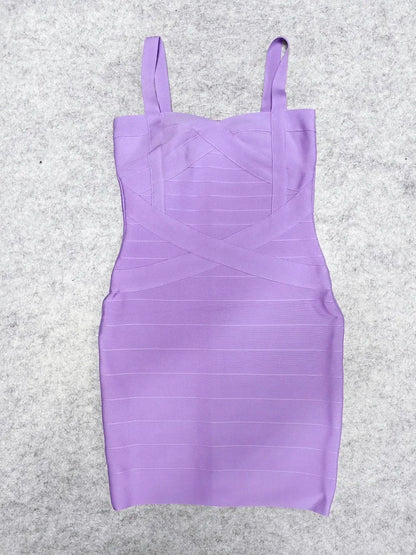 BEAUKEY Blue Mini Bandage Dress for Women XL