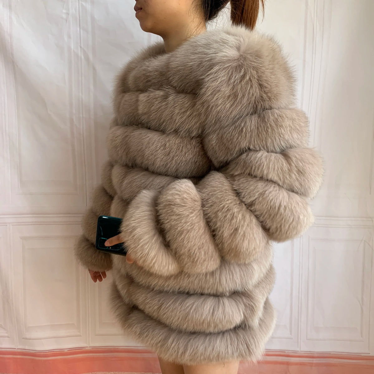 4in1 Real Fox Fur Coat for Women