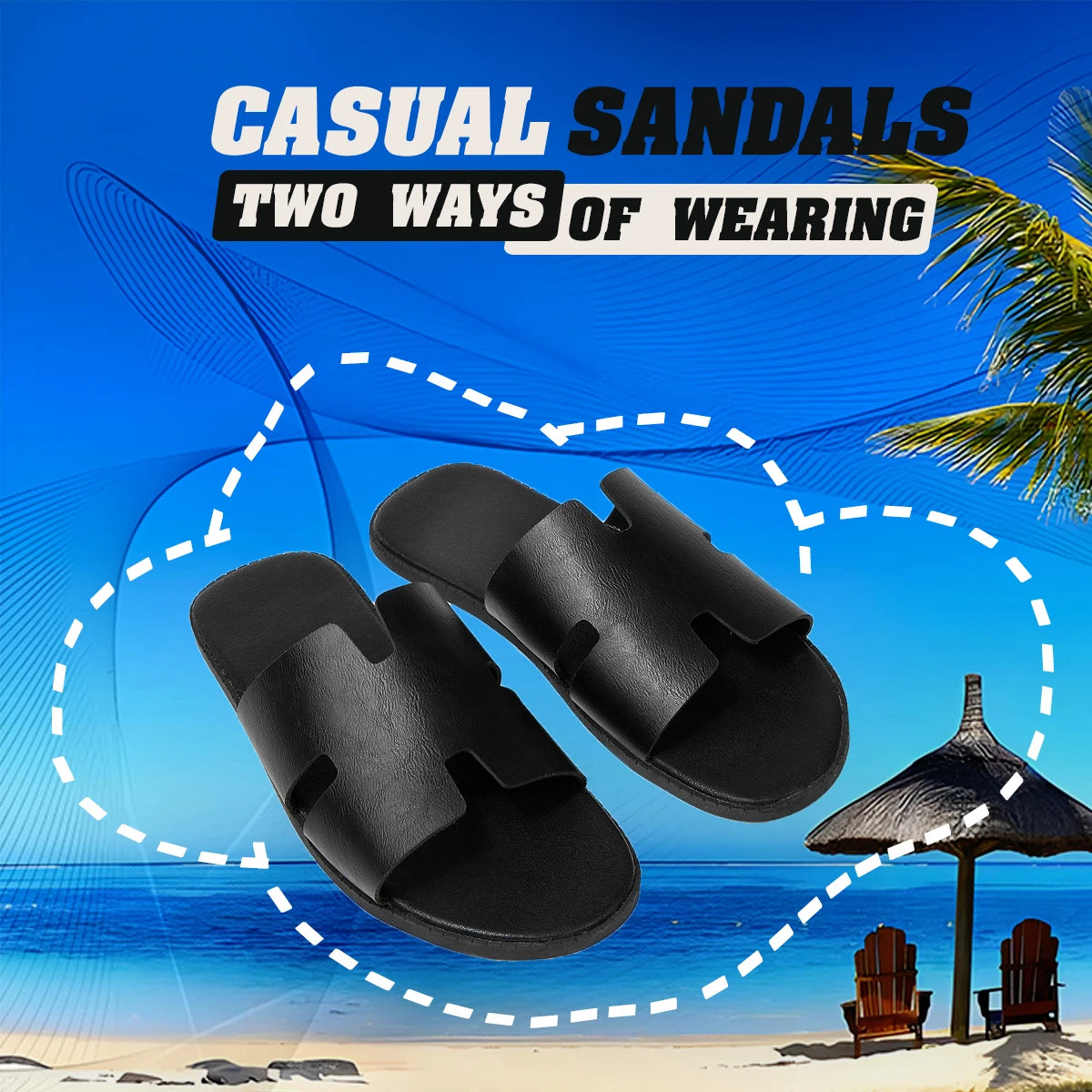 Men's Casual Non-Slip Rubber Sandals Lightweight