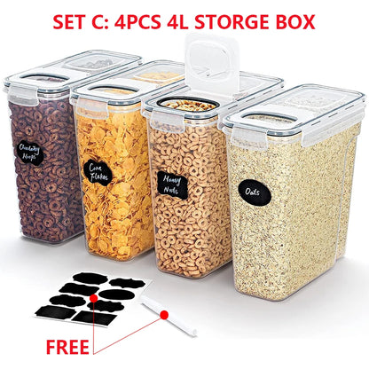 4L Airtight Cereal Storage Containers with Lids