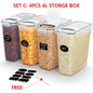 4L Airtight Cereal Storage Containers with Lids