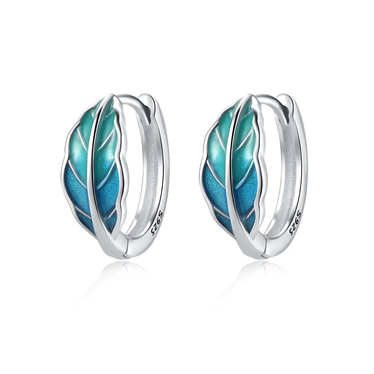 S925 Sterling Silver Iris Flower Hoop Earrings for Women