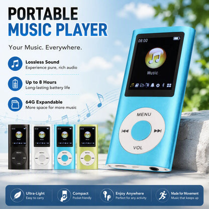Aluminum Alloy Slim MP3 Player with 1.8 Inch LCD Screen