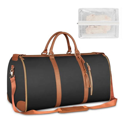Foldable PU Leather Duffel Bag for Women's Travel