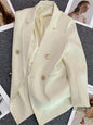 Elegant Women's Double Breasted Blazer Coat