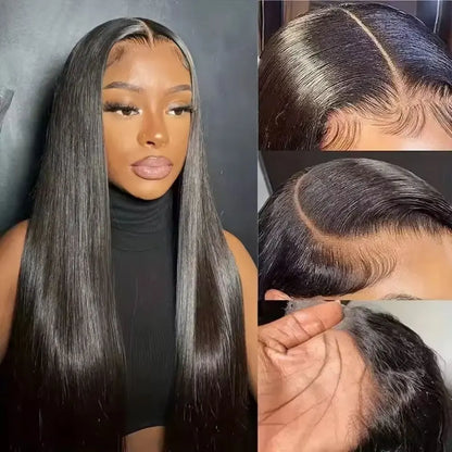 Bone Straight Lace Closure Wig Brazilian Human Hair 16-42 Inches