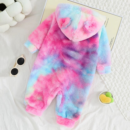 Plaid Hooded Romper for Baby Boys and Girls