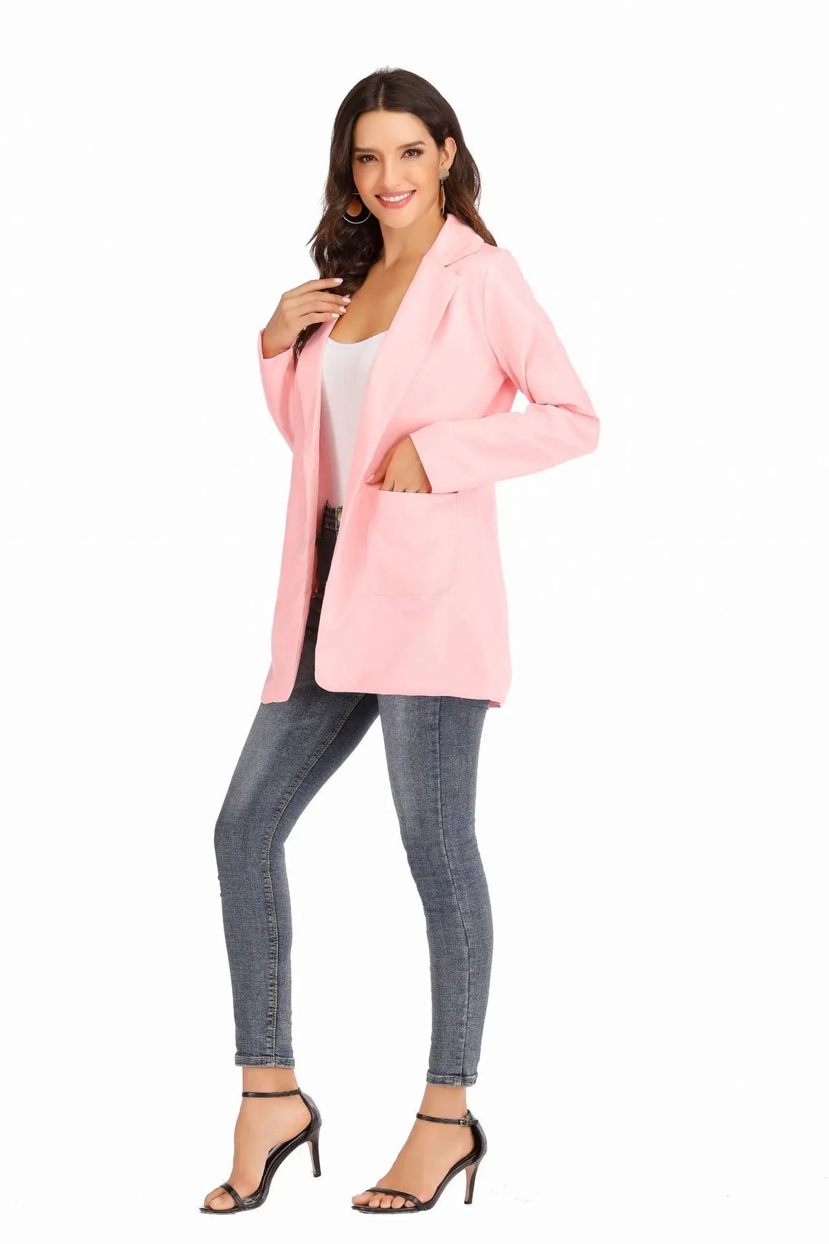 Slim Fit Polo Neck Cardigan Women's Coat
