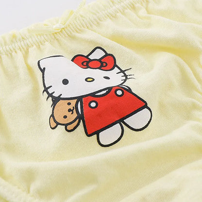 Children's Cotton Underpants for Girls Cute Cat Design