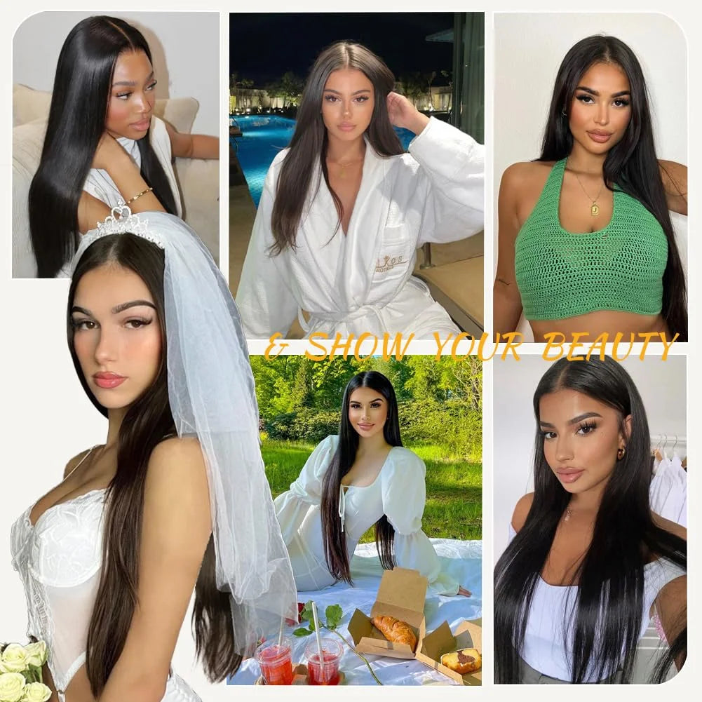 30 Inch Transparent Lace Front Wig Brazilian Human Hair