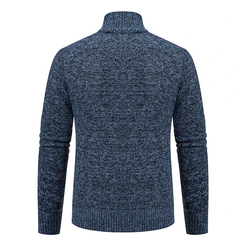 Men's Fleece Zipper Cardigan Casual Sports Coat