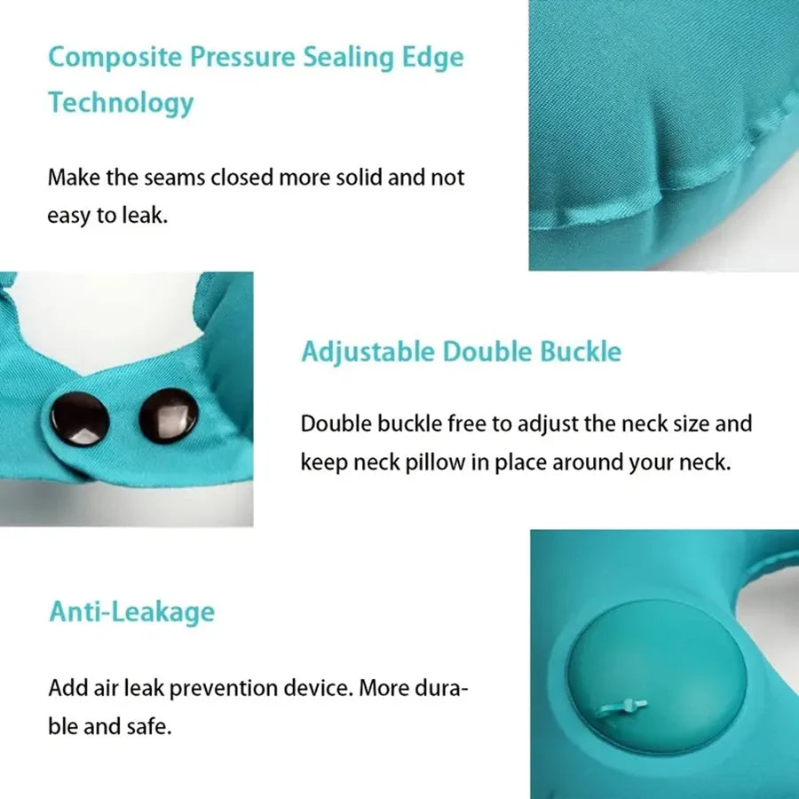 Self-Inflating Portable Travel Neck Pillow