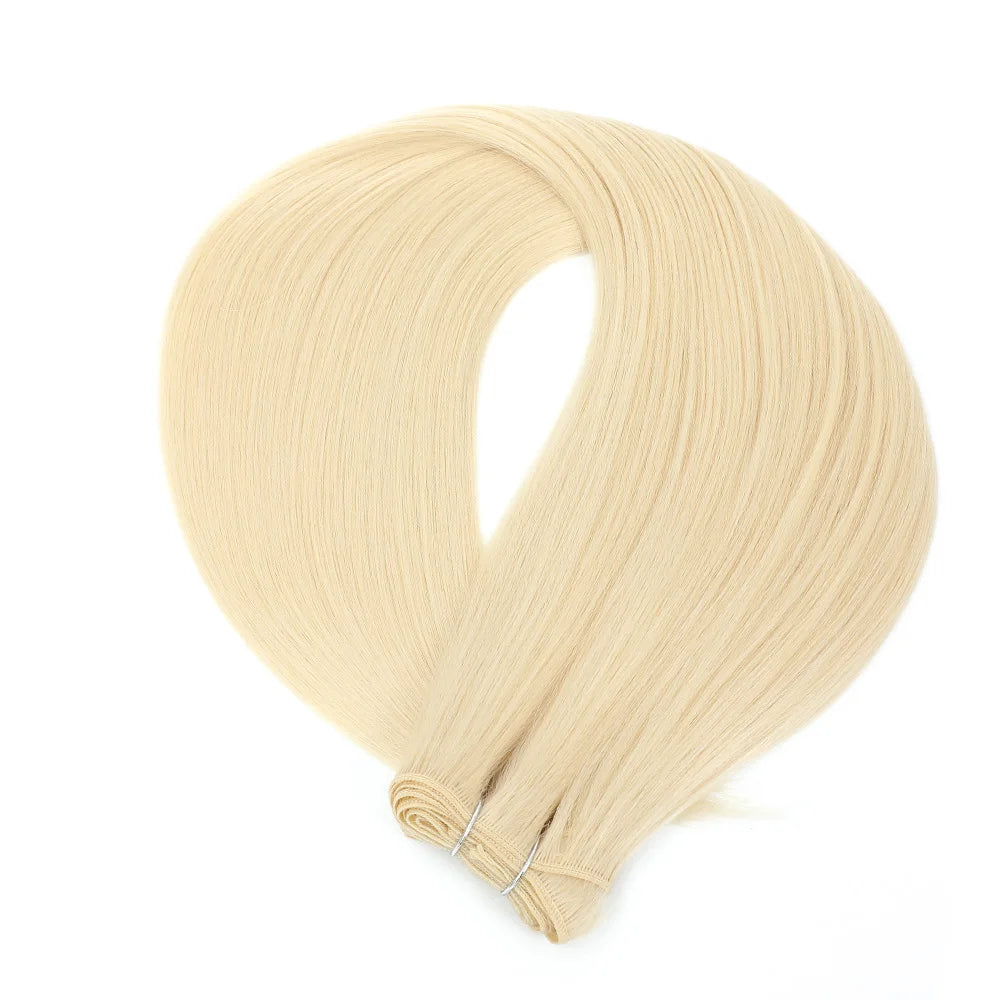 30 Inch Bone Straight Synthetic Hair Bundles Piano Blonde Ombre