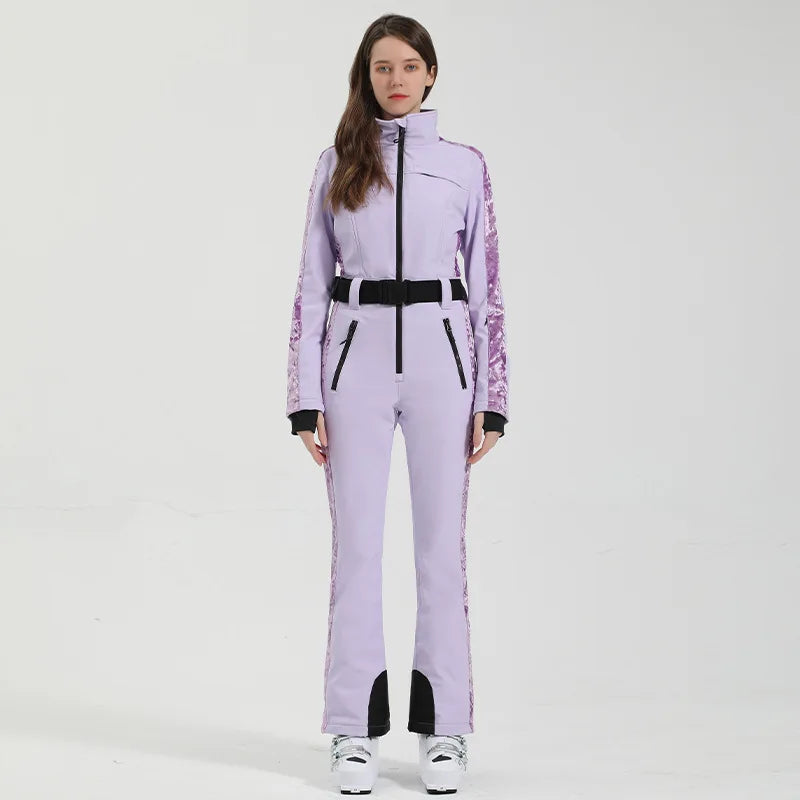 Gsou Women's Winter Snow Jumpsuit Waterproof Ski Suit