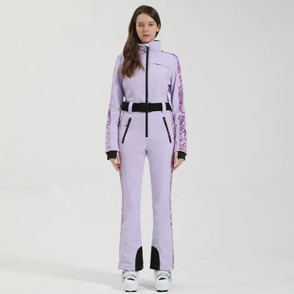 Gsou Women's Winter Snow Jumpsuit Waterproof Ski Suit