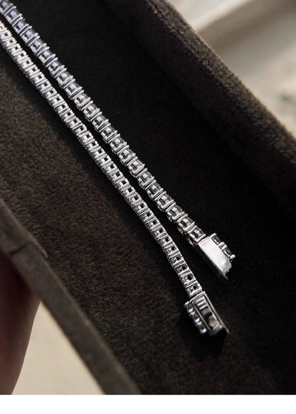 Moissanite Tennis Chain Bracelets 925 Sterling Silver