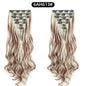 22 Inch Curly Wavy Clip In Hair Extensions Synthetic