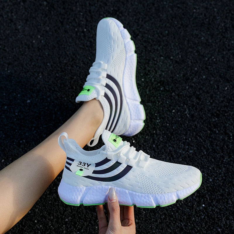 Men's Breathable Lightweight Black Running Sneakers