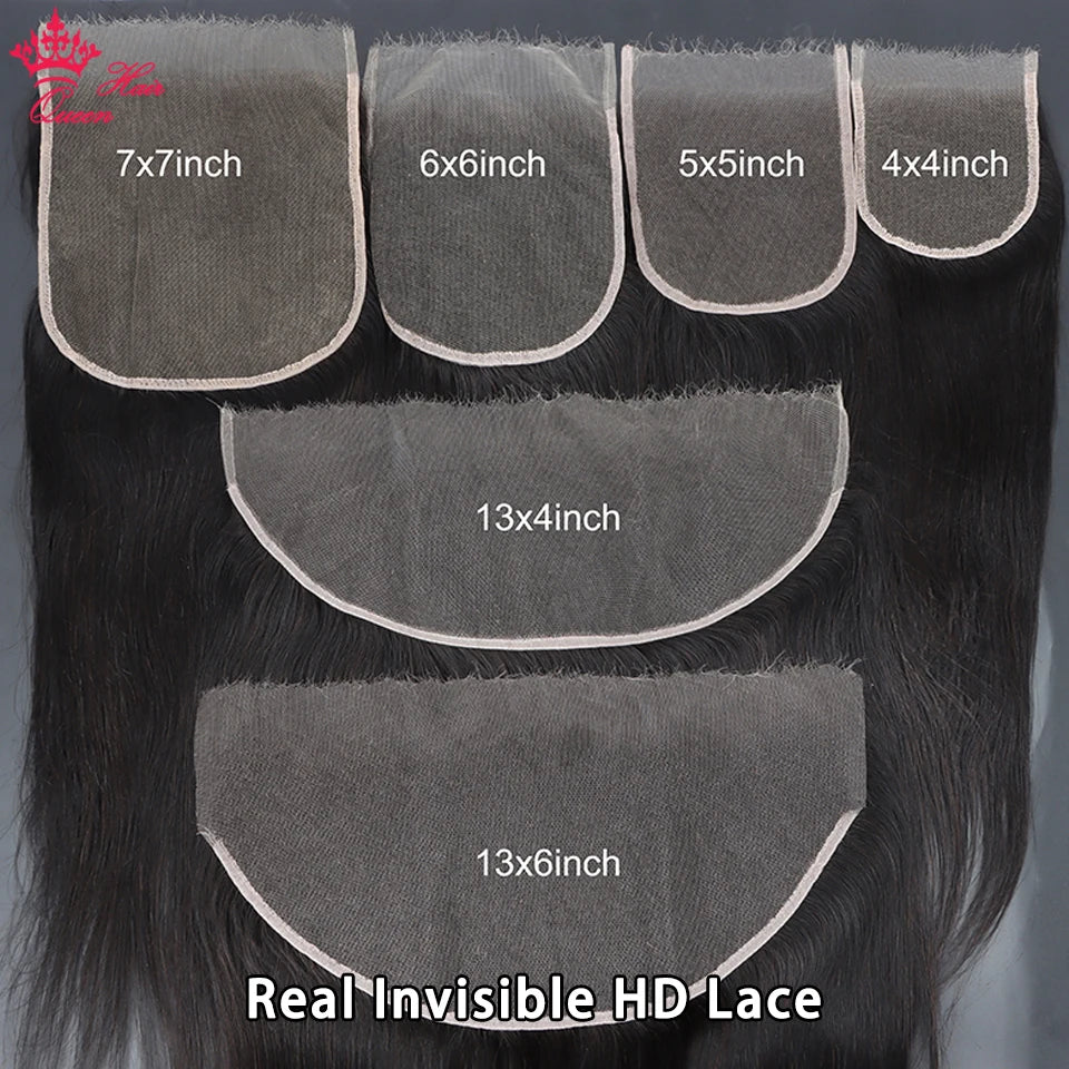Queen Hair HD Frontal Lace Closure Raw Human Hair