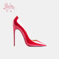 Black Patent Leather Pointed Toe High Heels