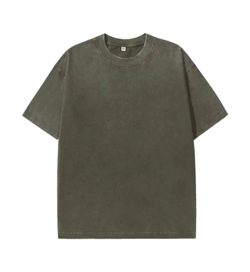 American Style Retro Heavyweight Cotton T-Shirt