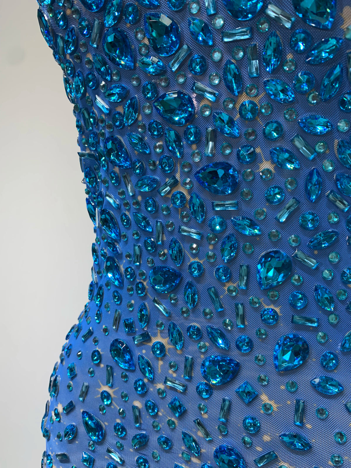 Luxury Rhinestone Mesh Bodycon Dress for Women
