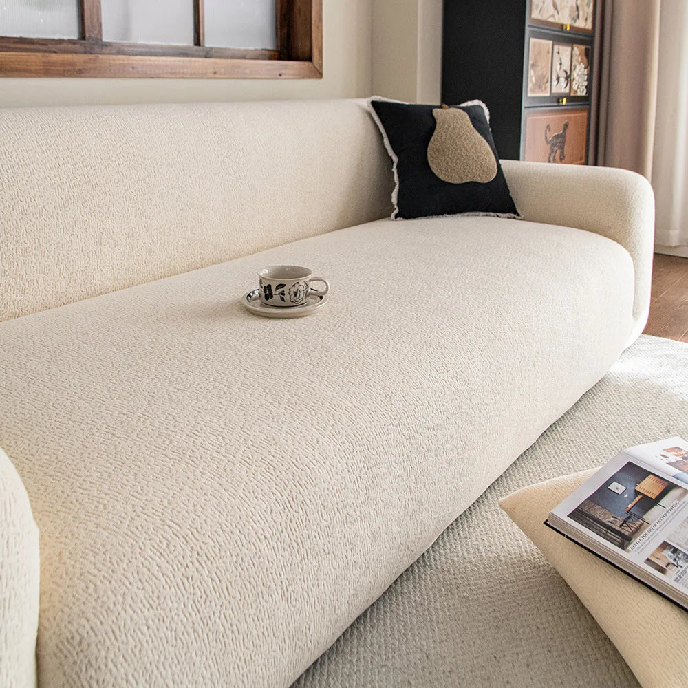 Adjustable Velvet Sofa Cover for L Shape Couch