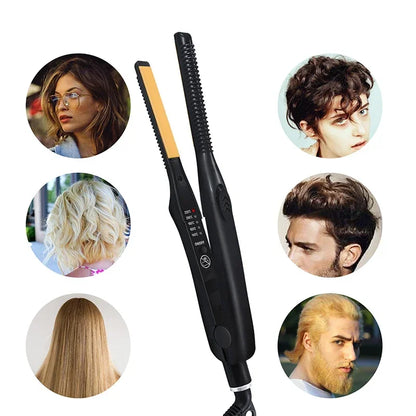 2-in-1 Mini Hair Straightener and Curling Iron