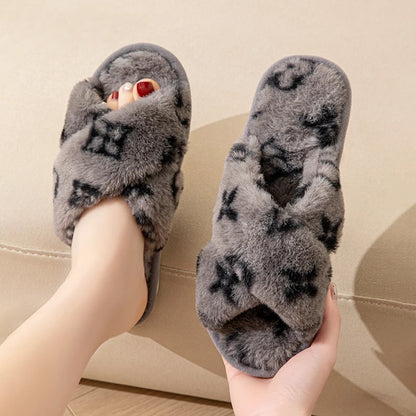 Fluffy Women's Indoor Fuzzy Fur Slippers